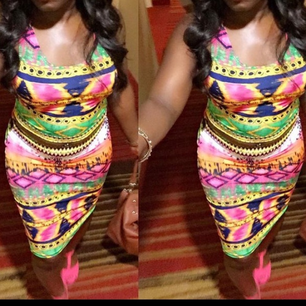 2 Piece Multi Color Skirt Set Size Medium